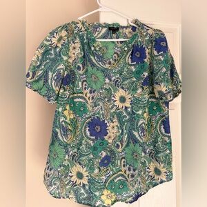 TALBOTS PAISLEY TOP